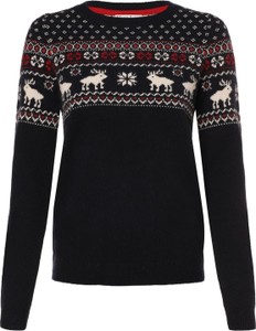 Czarny sweter Marie Lund z wełny w stylu casual w stylu skandynawskim