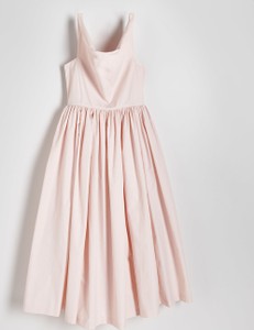 Różowa sukienka Reserved bez rękawów z okrągłym dekoltem z bawełny