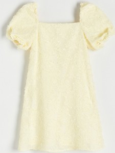 Żółta sukienka dziewczęca Reserved z tkaniny