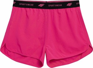 Różowe szorty 4F w sportowym stylu z tkaniny