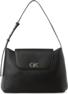 Czarna torebka Calvin Klein na ramię matowa średnia