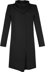 Czarna sukienka HEXELINE z golfem z długim rękawem mini
