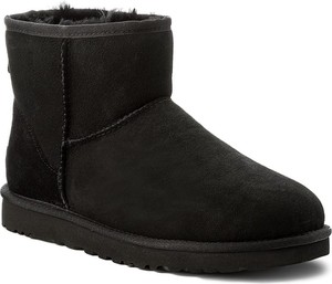 Czarne buty zimowe UGG Australia w stylu casual z zamszu