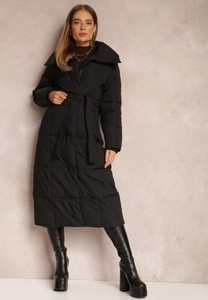 Czarna kurtka Renee długa w stylu casual