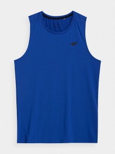 Niebieski t-shirt 4F w sportowym stylu z krótkim rękawem