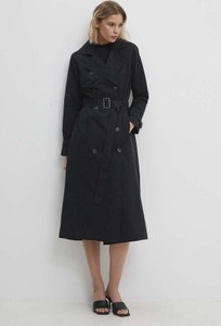 Czarny płaszcz Answear Lab bez kaptura w stylu casual