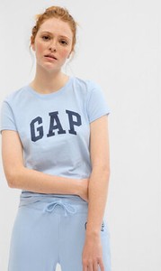 Niebieska bluzka Gap z okrągłym dekoltem z krótkim rękawem w młodzieżowym stylu
