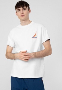 T-shirt Nautica z nadrukiem w stylu klasycznym z bawełny