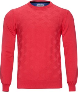 Czerwony sweter Quickside w stylu casual