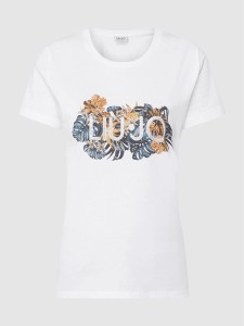 T-shirt Liu-Jo z okrągłym dekoltem z bawełny w młodzieżowym stylu