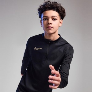 Czarna koszulka dziecięca Nike z długim rękawem