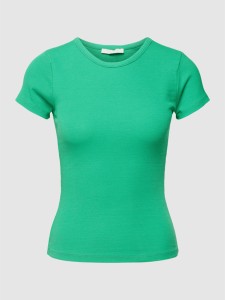 Zielony t-shirt Review z bawełny w stylu casual