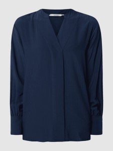 Granatowa bluzka Esprit z dekoltem w kształcie litery v