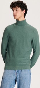 Zielony sweter Reserved z bawełny w stylu casual
