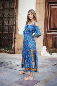 Niebieska sukienka Sigris Moda oversize