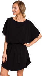 Czarna sukienka MOE mini oversize w stylu casual