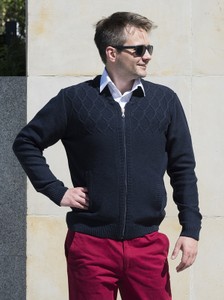 Sweter M. Lasota ze stójką w stylu casual