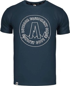 Niebieski t-shirt Alpinus z krótkim rękawem w młodzieżowym stylu