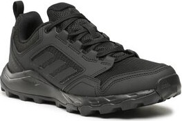 Czarne buty sportowe Adidas w sportowym stylu z płaską podeszwą sznurowane