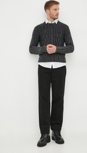 Sweter Guess w stylu casual z dzianiny z okrągłym dekoltem