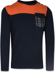 Sweter Quickside w młodzieżowym stylu z okrągłym dekoltem z bawełny