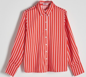 Czerwona koszula Reserved w stylu casual z tkaniny