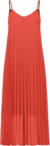 Czerwona sukienka SUBLEVEL w stylu casual rozkloszowana na ramiączkach