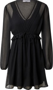 Czarna sukienka About You mini z dekoltem w kształcie litery v