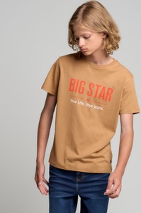 Brązowa koszulka dziecięca Big Star dla chłopców z bawełny