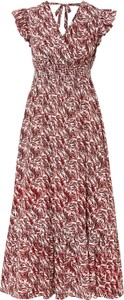 Sukienka bonprix z dekoltem w kształcie litery v z krótkim rękawem w stylu casual