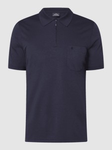 Granatowy t-shirt Ragman z bawełny w stylu casual