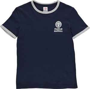 Granatowa koszulka dziecięca FRANKLIN & MARSHALL z bawełny dla chłopców