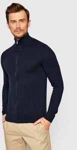Granatowy sweter Selected Homme ze stójką w stylu casual