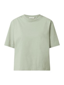 Zielony t-shirt Marc O'Polo w stylu casual z krótkim rękawem z bawełny