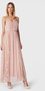 Różowa sukienka Rinascimento maxi