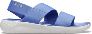 Niebieskie sandały Crocs w stylu casual z płaską podeszwą