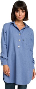 Niebieska bluzka BeWear z dekoltem w kształcie litery v w stylu casual