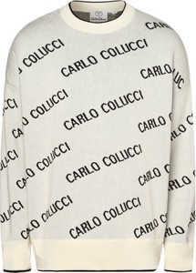 Sweter Carlo Colucci z okrągłym dekoltem