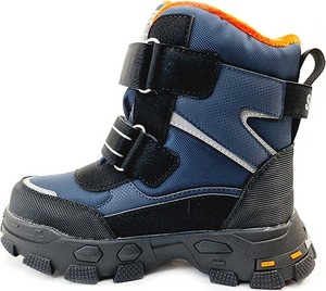 Granatowe buty dziecięce zimowe Weestep dla chłopców z wełny