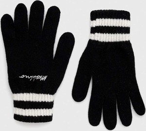 Czarne rękawiczki Moschino