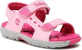 Różowe buty dziecięce letnie Timberland na rzepy dla dziewczynek