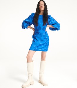 Niebieska sukienka Reserved z długim rękawem w stylu casual mini