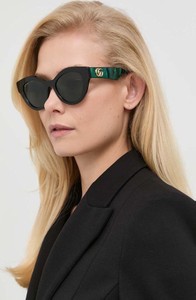 Zielone okulary damskie Gucci