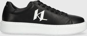 Karl Lagerfeld sneakersy skórzane MAXI KUP kolor czarny KL52215
