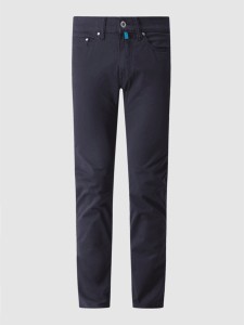 Granatowe spodnie Pierre Cardin w stylu casual z bawełny