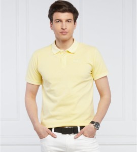 Żółta koszulka polo Pepe Jeans w stylu casual