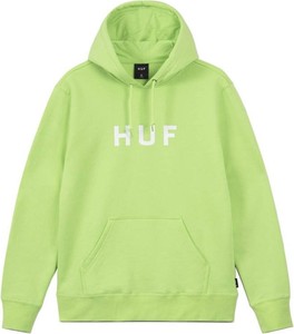 Zielona bluza HUF z bawełny w młodzieżowym stylu