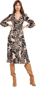 Sukienka Nife midi w stylu casual z długim rękawem