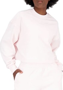 Różowa bluza New Balance w stylu klasycznym z bawełny