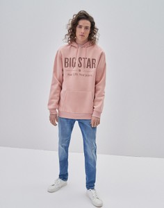 Różowa bluza Big Star z bawełny w młodzieżowym stylu